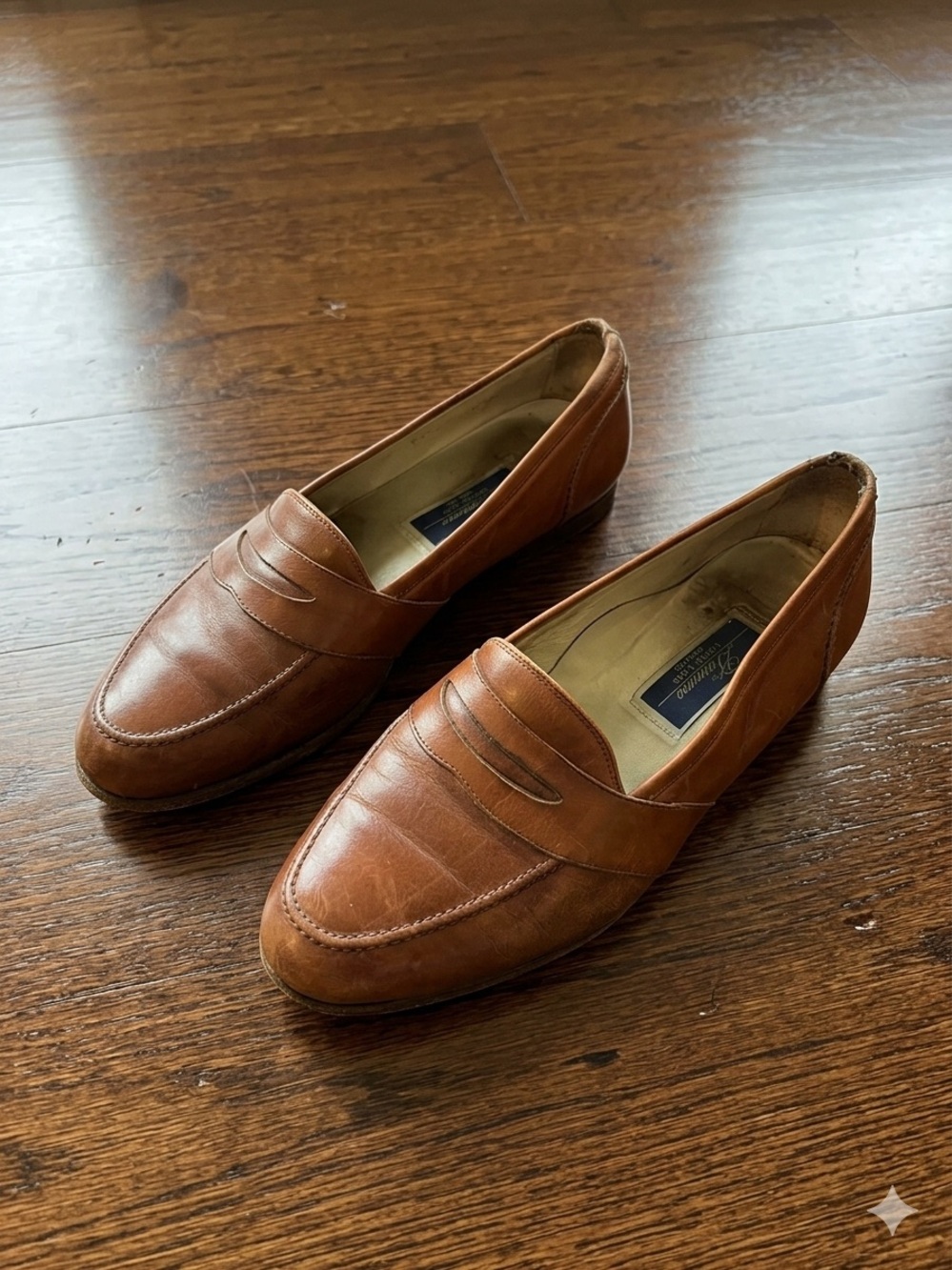 Cole Haan Men's Tan Leather Penny Loafers